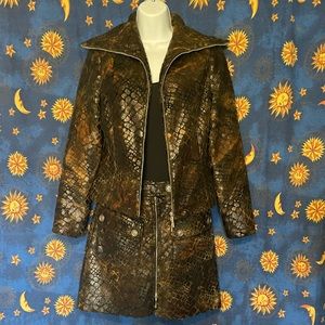 Franco Mirabelli snakeprint vintage set